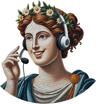 Pompeian woman with phone